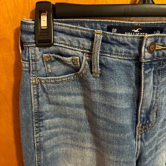 Hollister High‎ Rise Slim Straight Vintage Stretch Size 0R 24w 27l Distressed - Picture 3 of 16